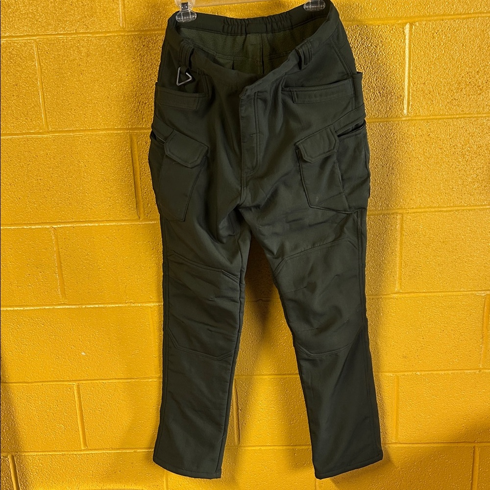 Dark Green, fleece lined Cargo Pants